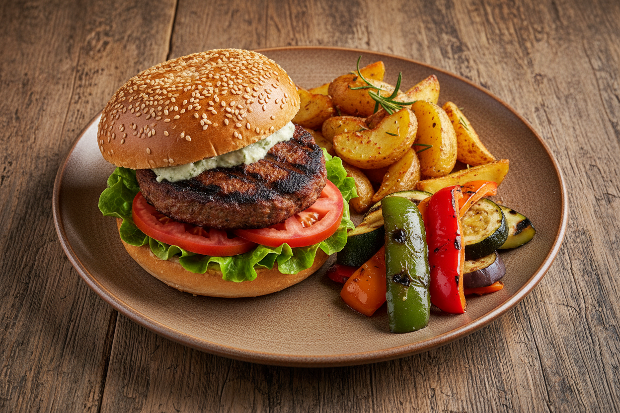 Veggy Burger con contorno